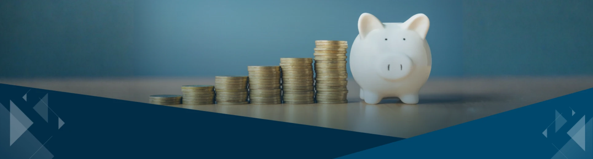 Piggy bank with growing stacks of coins representing small business retirement savings